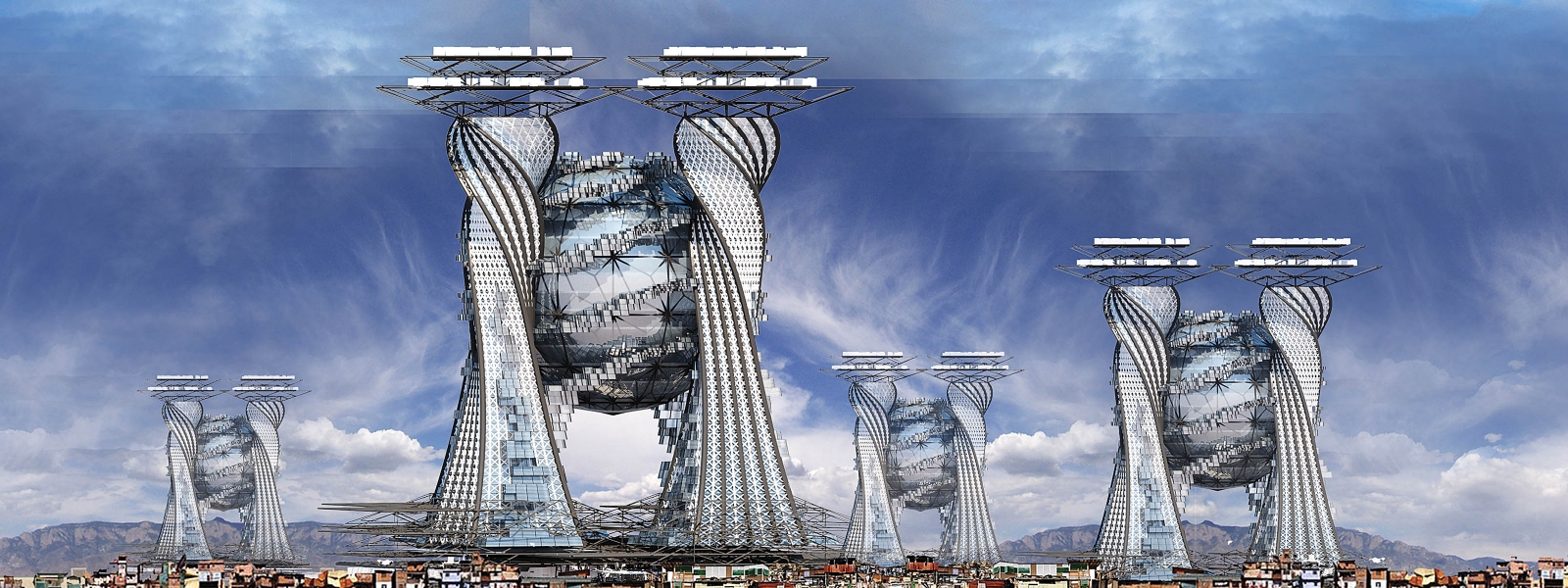 work-Концепция высотного адаптивного градообразующего здания "Art AD"
